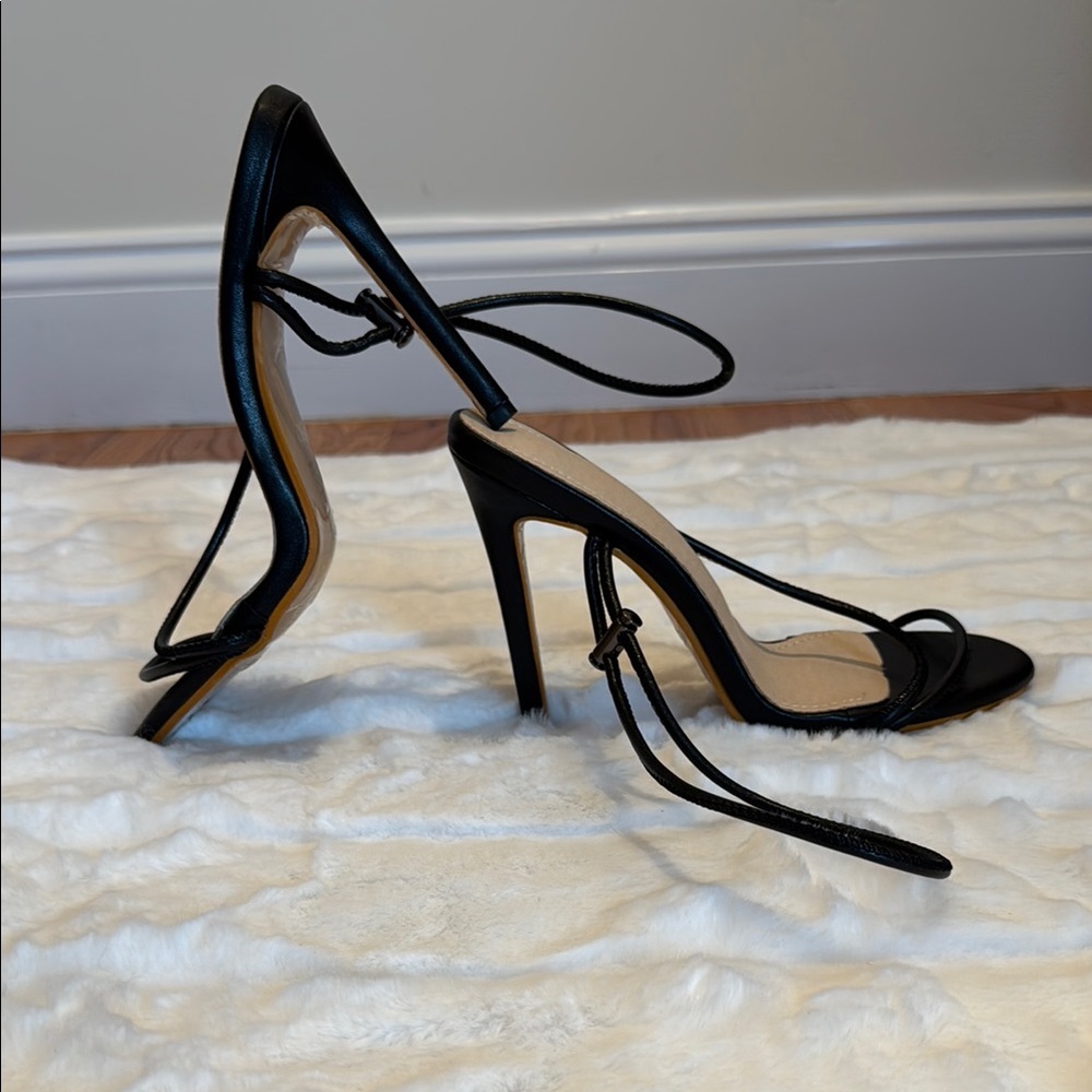 Elegant Black Strappy Heels